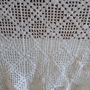 Dessus de lit ancien en crochet fait main