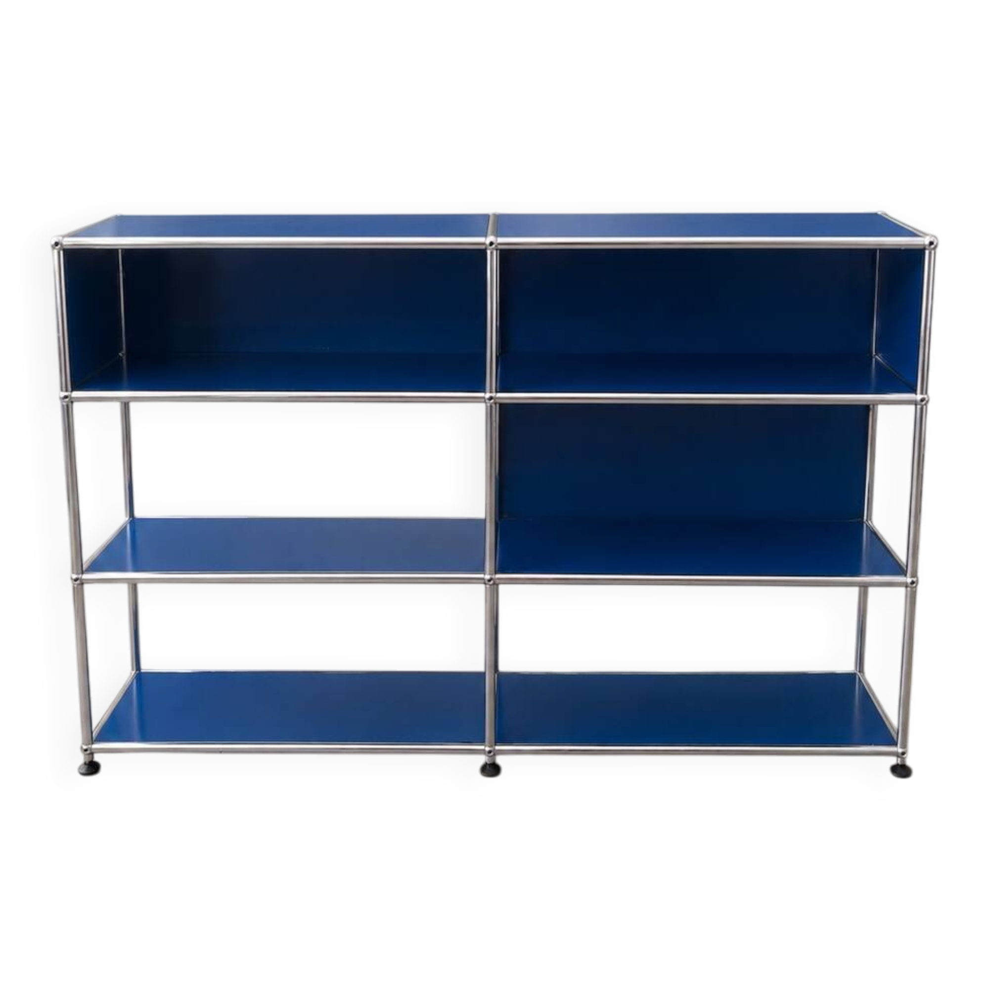 Modular library USM Haller cobalt blue vintage.