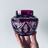 Ancient plum crystal vase