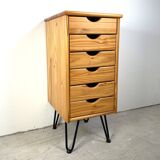 Chest of drawers on hairpin legs, Scandinavian style