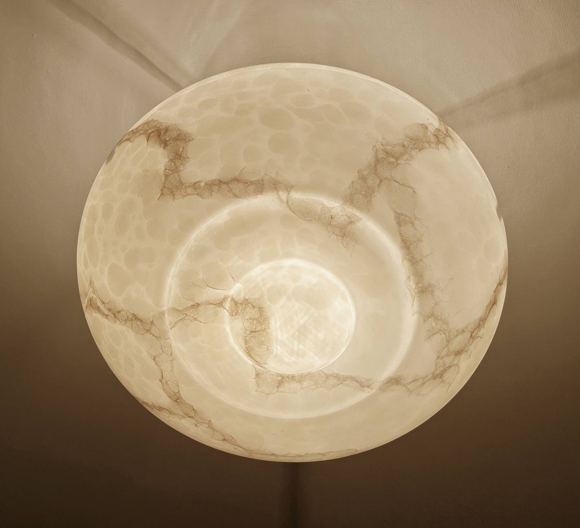 Art Deco Pink Glass Bakelite Pendant Light