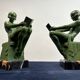 Art Deco Sculptural Bookends by Max Le Verrier, Paris, France, 1925, Set of 2