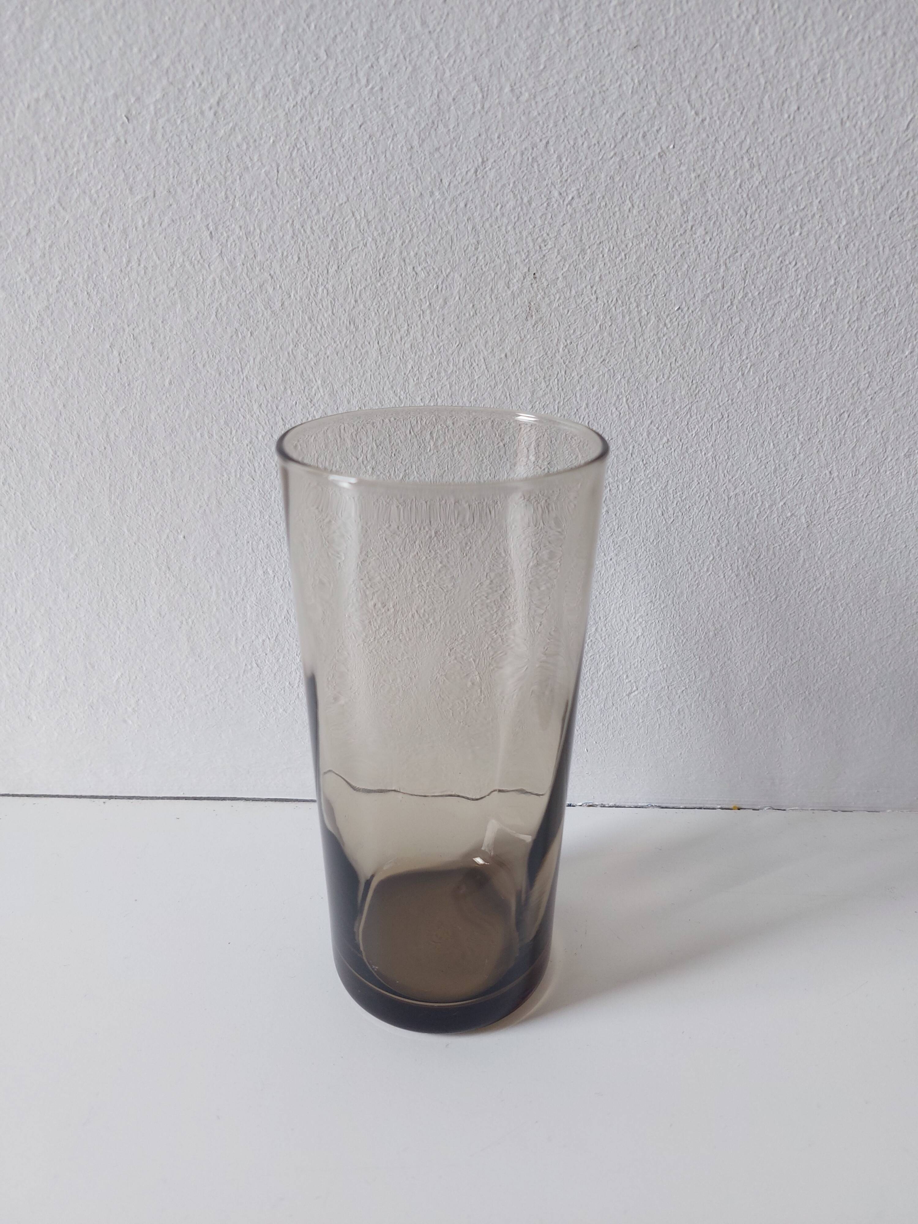 Set of 6 vintage grey water glasses