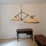 Lampe de billard en laiton et verre