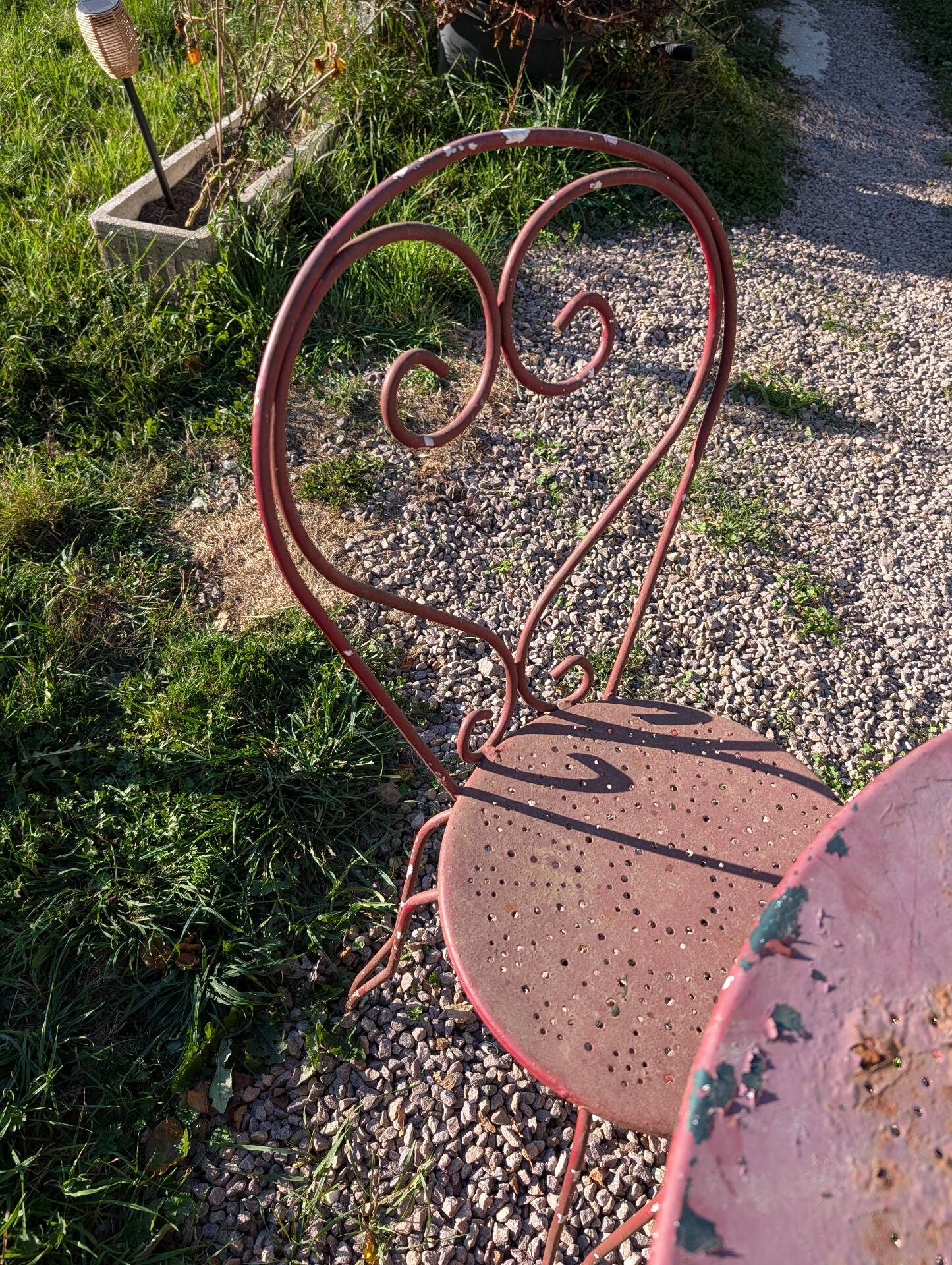 Wrought iron garden furniture