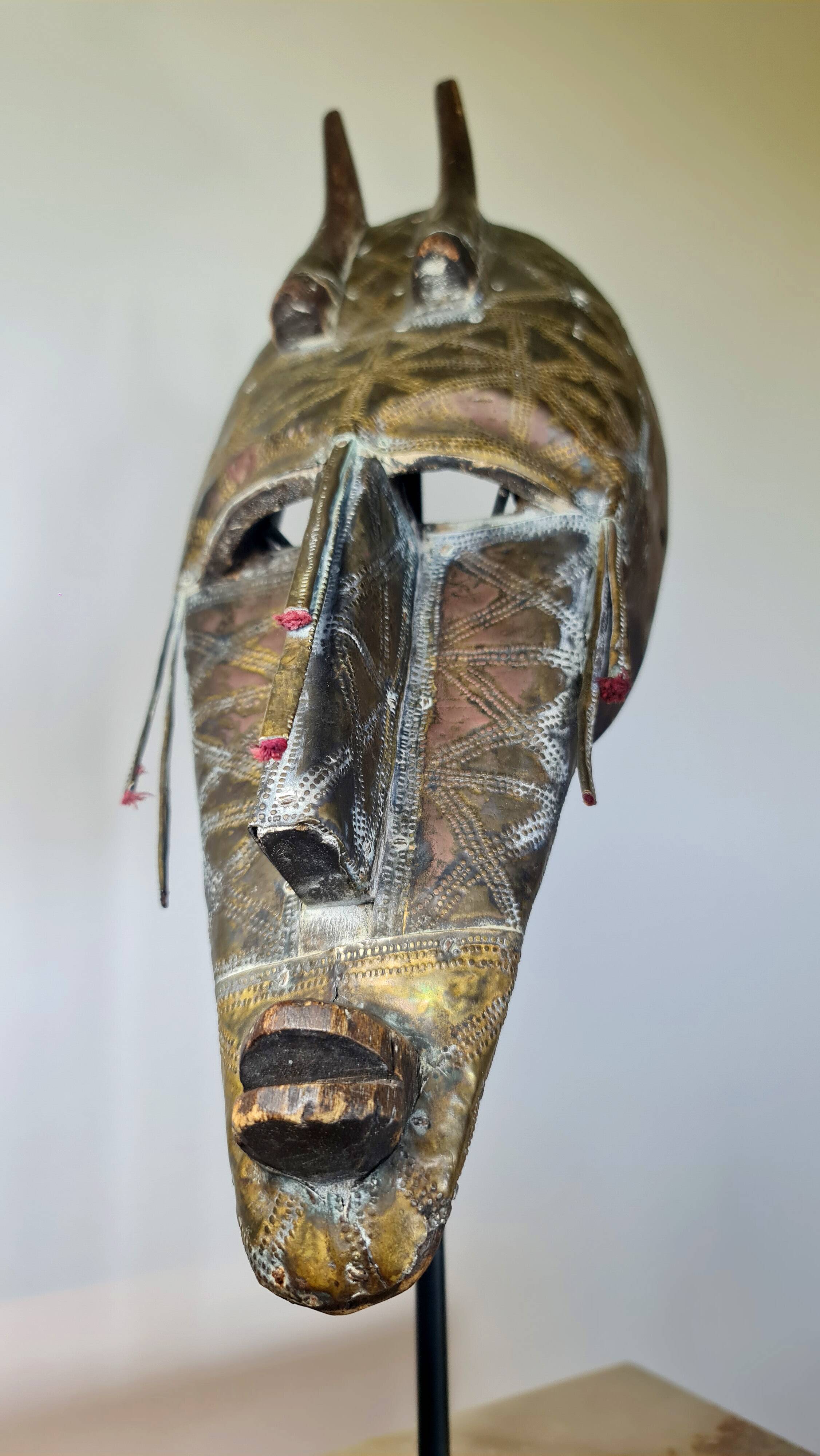 African bambara mask (mali), sold without base