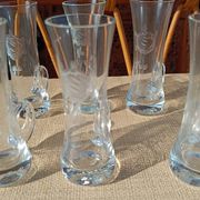 Six verres à shot en cristal gravé