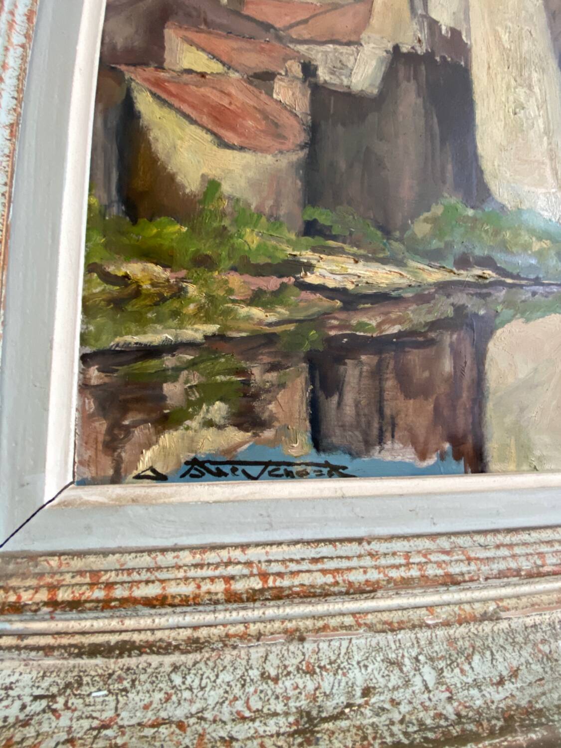 Walled city painting