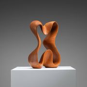 Abstract sculpture with organic flowing curves