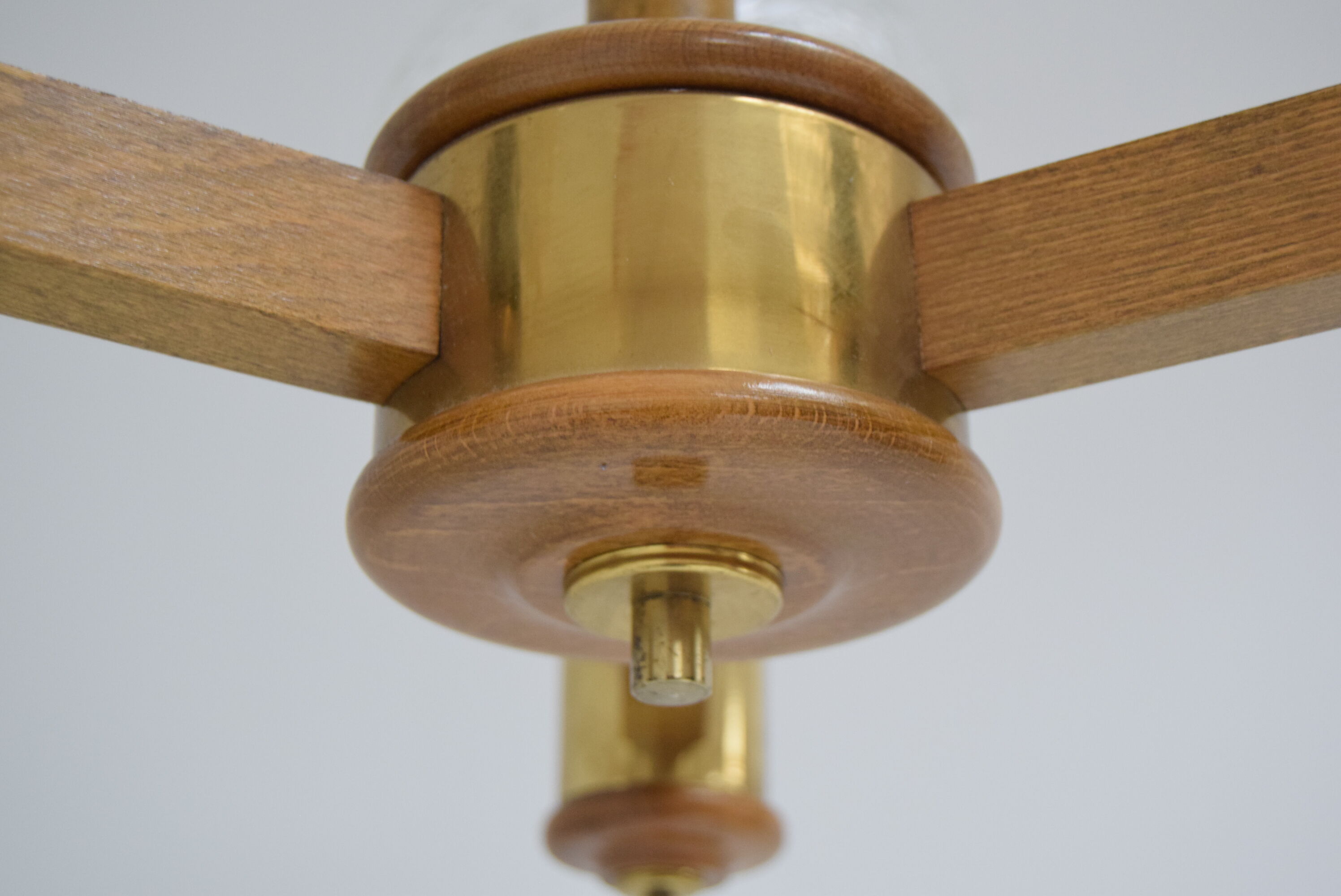 Mid-century Wood Chandelier,1970's.