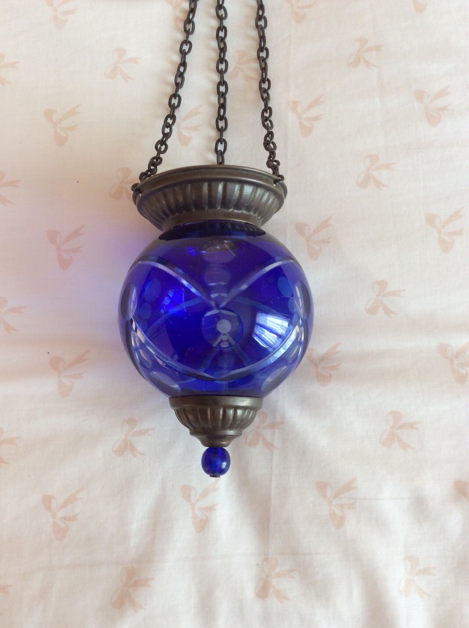 Antique glass chandelier