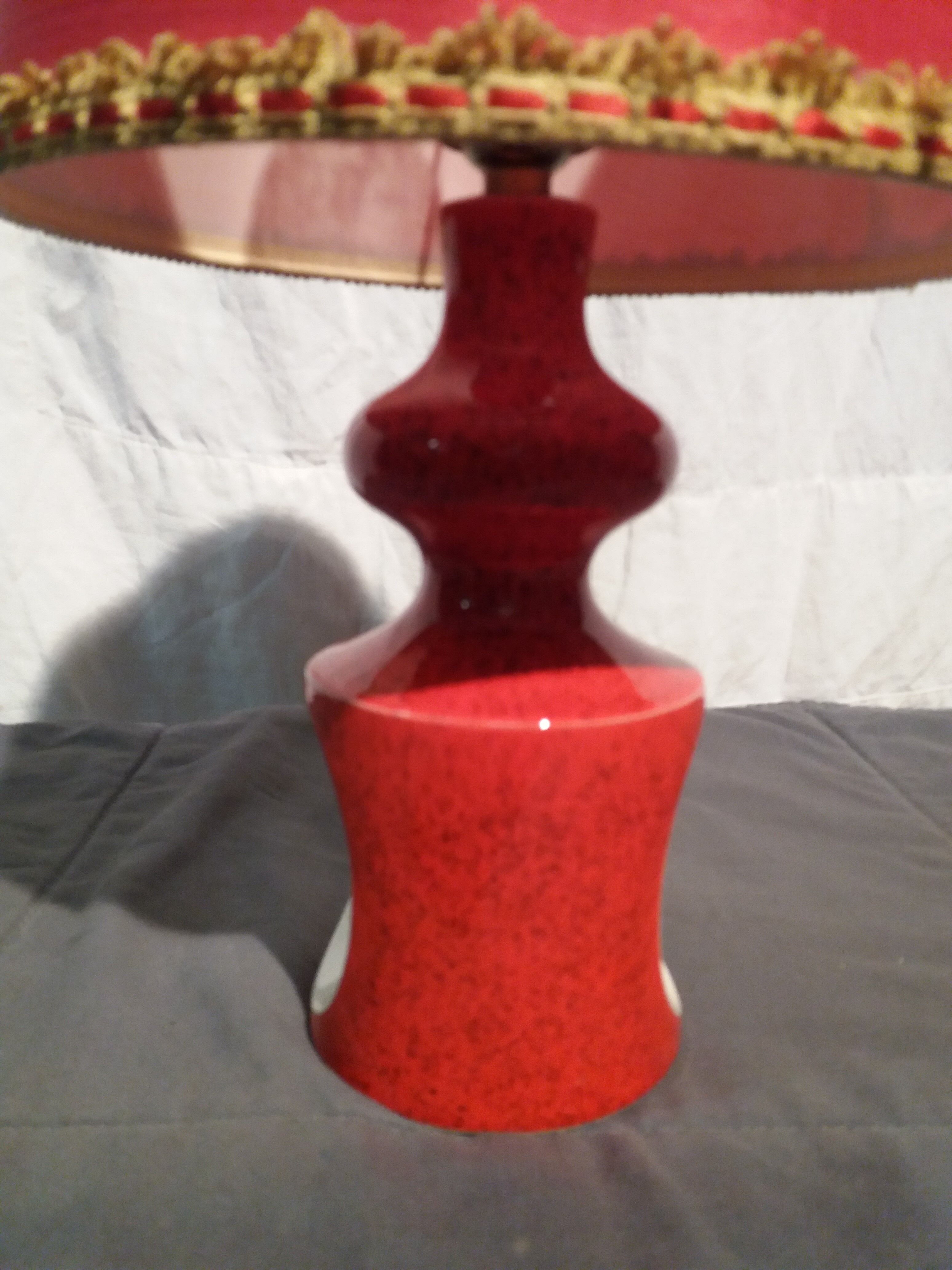 Red ceramic lamp 60