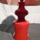 Lampe rouge en céramique vintage 60