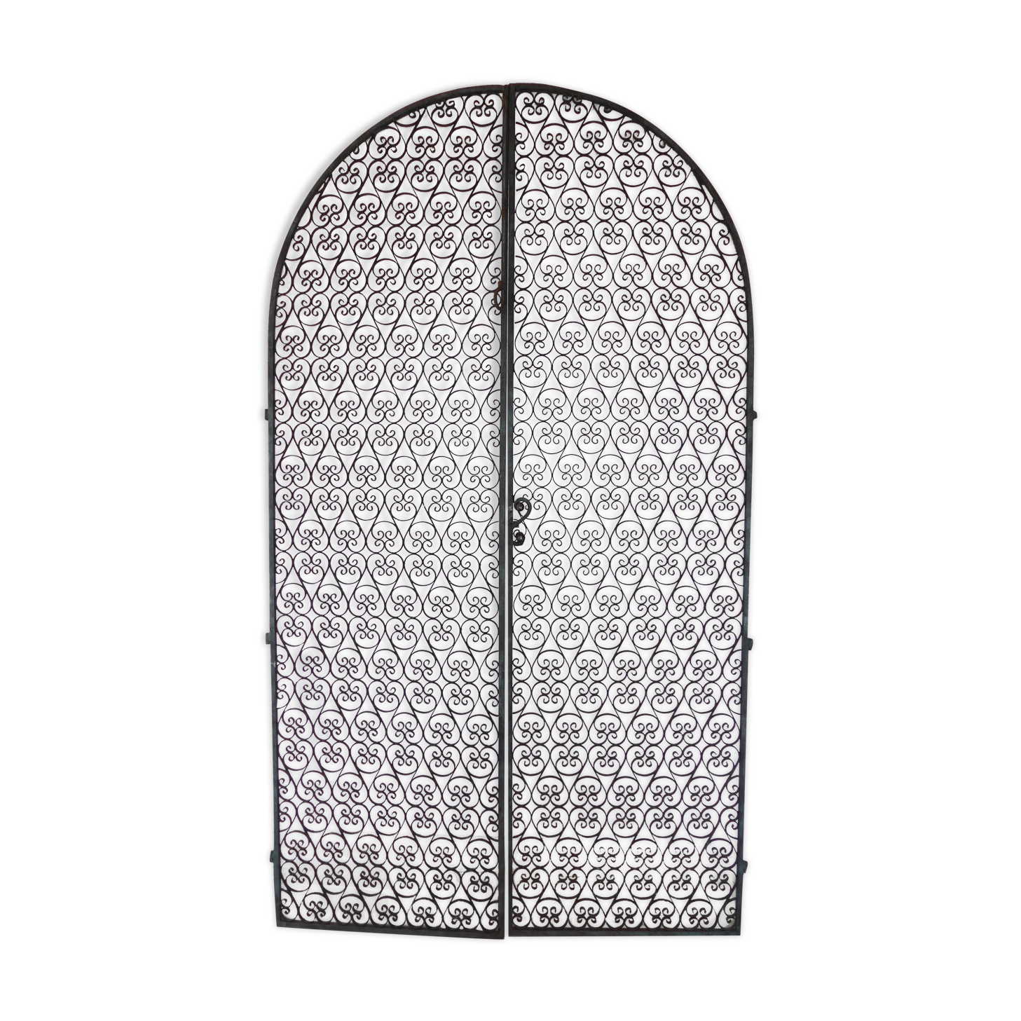 Double wrought iron door
