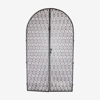 Double wrought iron door