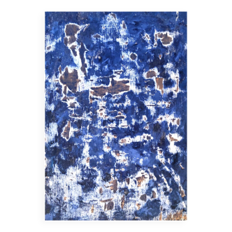 Tableau bleu abstrait