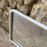 White tubular metal frame mirror