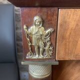 Empire chest of drawers with columns, 19th century mahogany