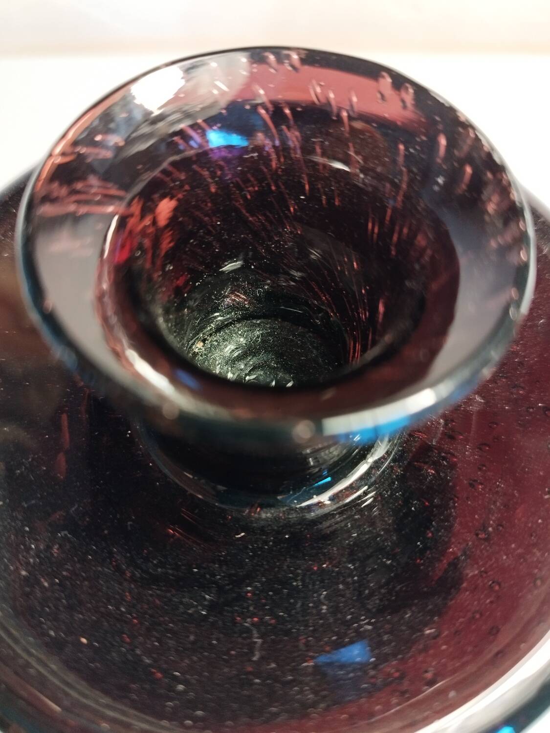 Biot bubble glass candle holder