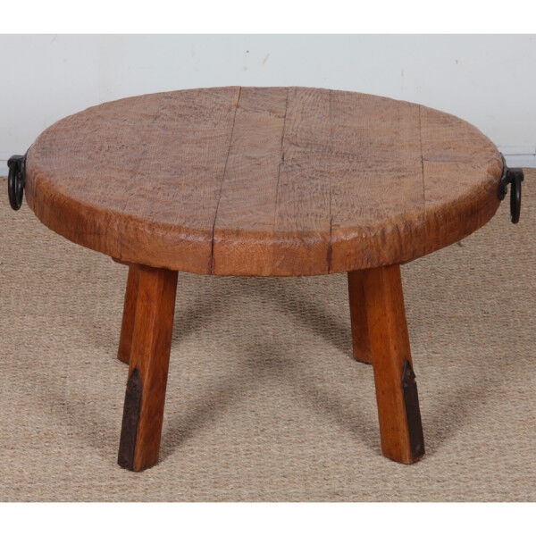 Table basse en chêne dans le goût de Jean Touret, 1950