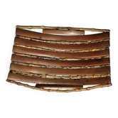 Corbeille en bambou et lamelles de bois