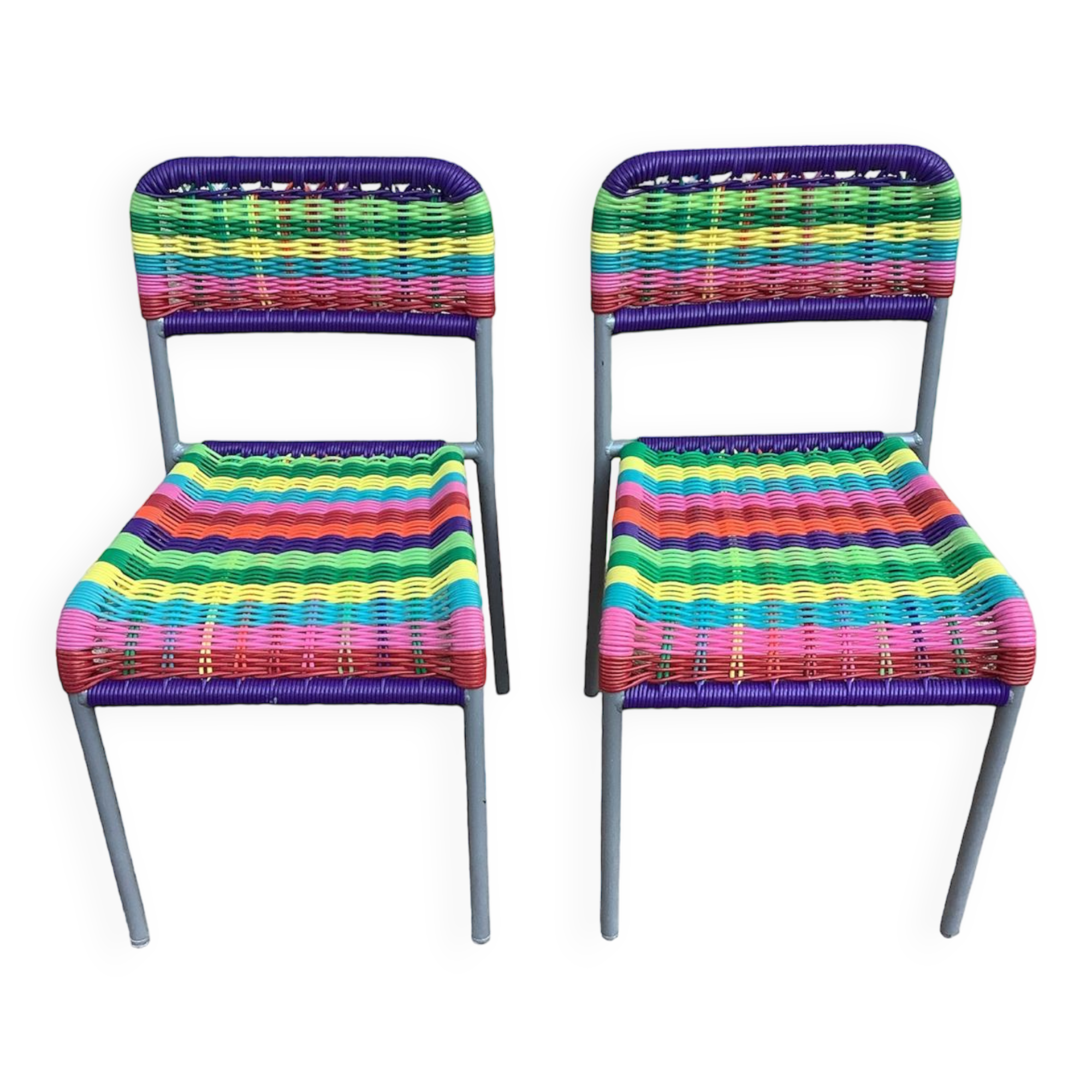 2 IKEA scoubidou children's chairs
