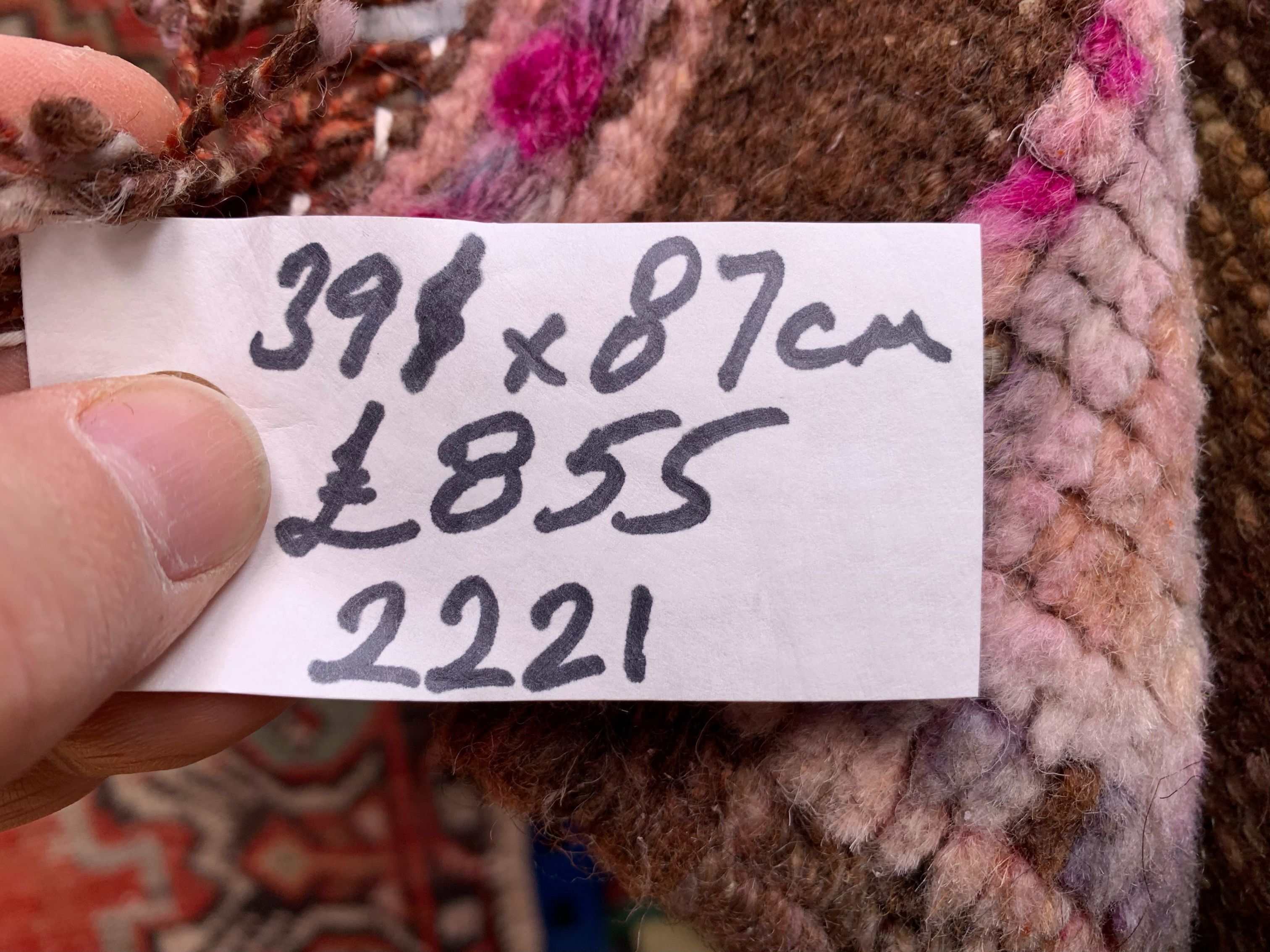 Vintage turkish runner 391x87cm