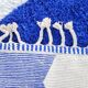 Beni Ouarain rug 300x200 cm – Thick wool, Klein blue artistic design