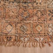 Peach Vintage Moroccan Rug 210 x 270 cm, Berber Wool Rug, Handmade Boho Rug