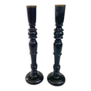 Paire de bougeoirs anciens