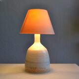 terracotta lamp base, modernist stoneware, France, 1970s