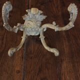 Patère laiton travaillé paire doubles crochets