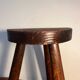 Tabouret bois rond tripode