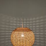 Vintage rattan ball suspension