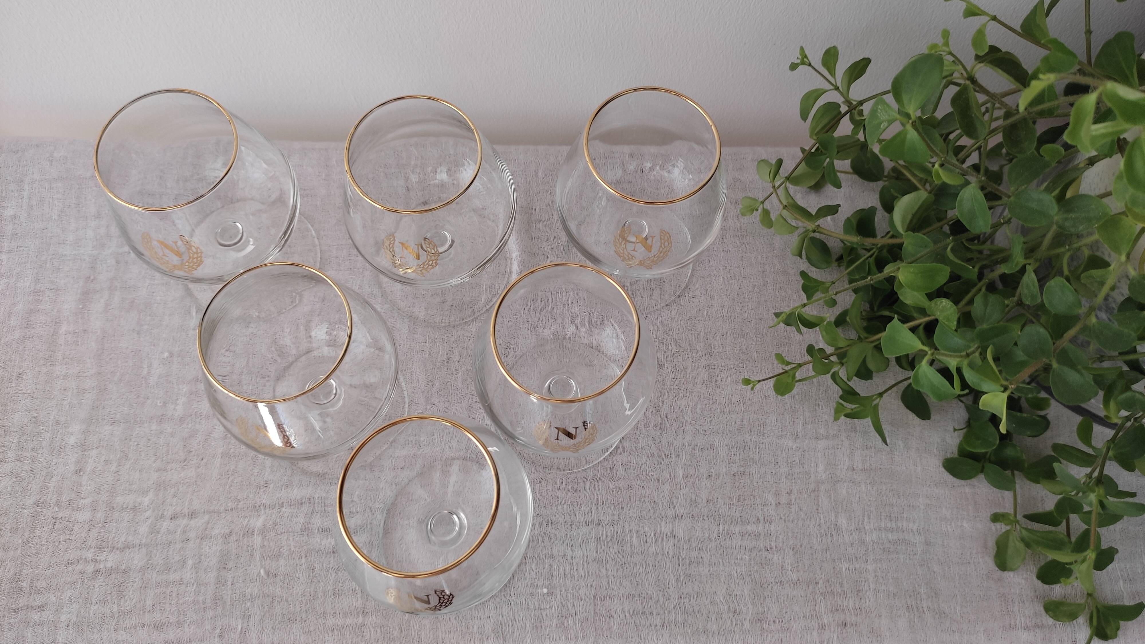 Verres à cognac de collection modèle Napoléon vintage