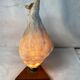 Vintage shell and teak lamp