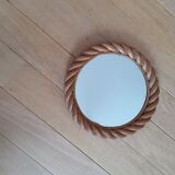 Sisal round mirror
