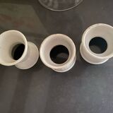Set of 3 old diabolo egg cups