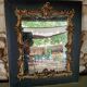 Antique mirror in stucco and wood