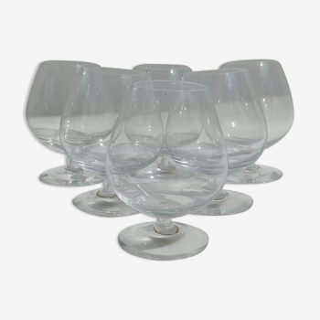 Coffret de 6 verres à digestif en cristal de lorraine,  années 50