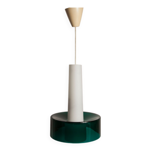 Suspension vintage en - verre vert