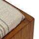 Vintage pinewood stool side table with compartment 70s design