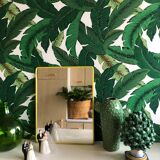 Mirror barber yellow plastic frame