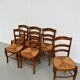 6 50s straw chairs