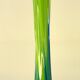 Vintage blown glass vase, twisted, blue and green, height: 39cm
