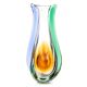 Mid-century modern vase, multicolour glass, designed by H. Mahanovska, Czechoslovakia, 1960s
