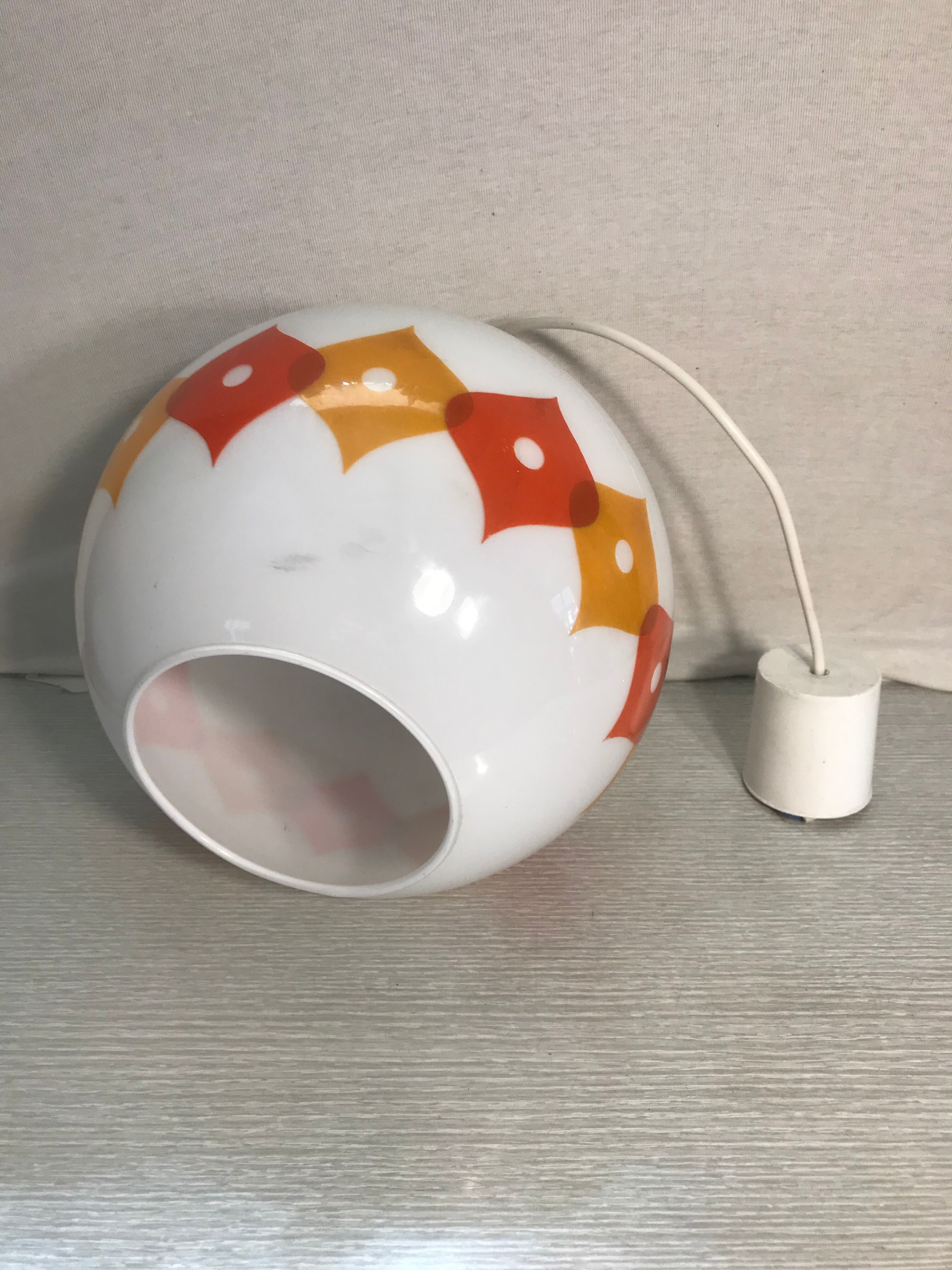 Old opaline hanging lamp years 70