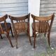 (Lot) 6 wooden bistro chairs