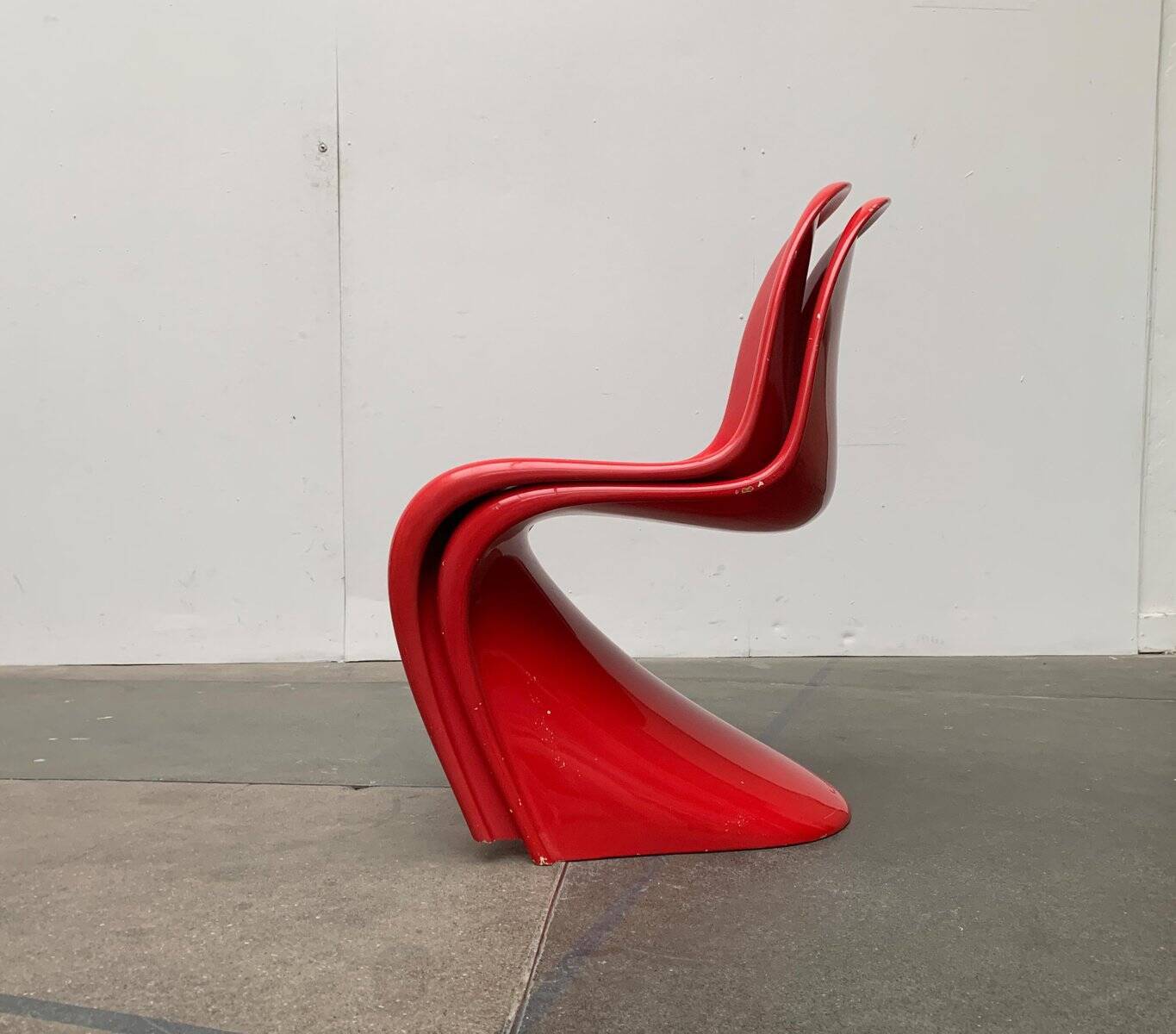 Set of mid-century Panton chairs by Verner Panton for Vitra Herman Miller.
