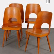 Suite of 4 vintage chairs by Oswald Haerdtl for Ton, 1960